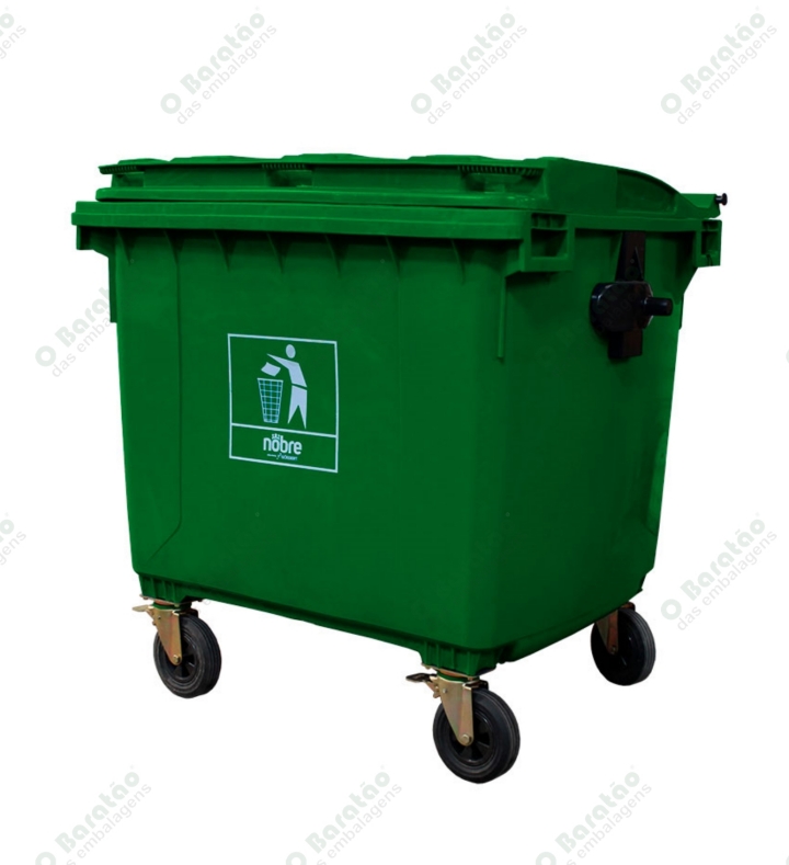 COLETORA PLAST 660 LT C/ RODAS VD NOBRE