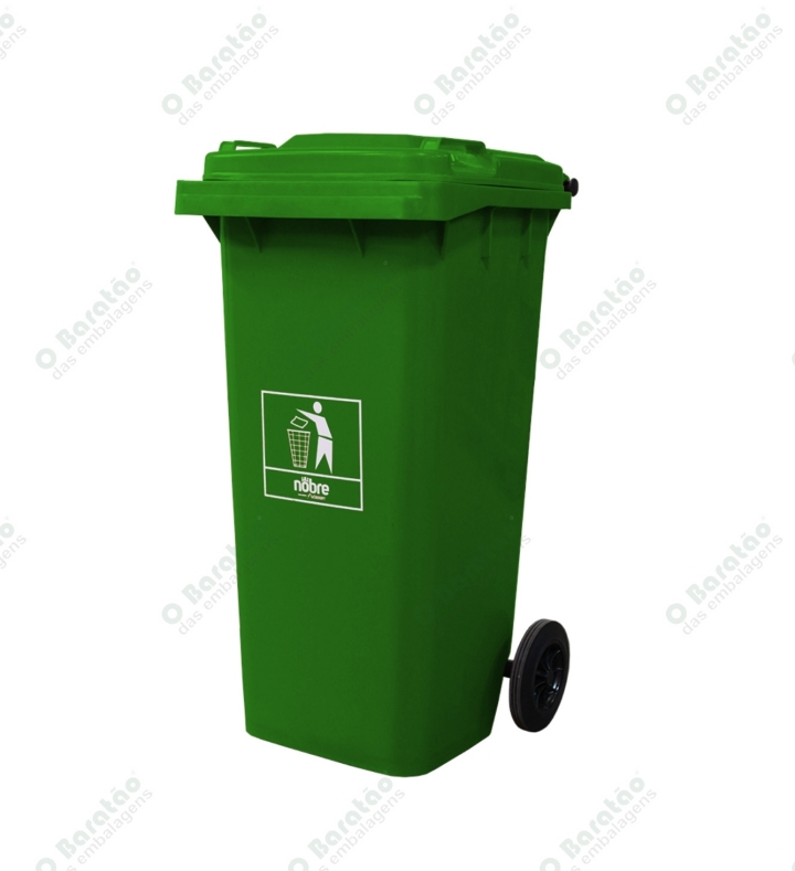 COLETORA PLAST 240 LT C/ RODAS VD NOBRE