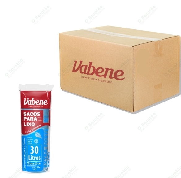 SACO LIXO 30L AZUL EXTRAFORTE VABENE