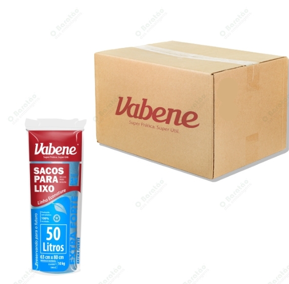 SACO LIXO 50L AZUL EXTRAFORTE VABENE