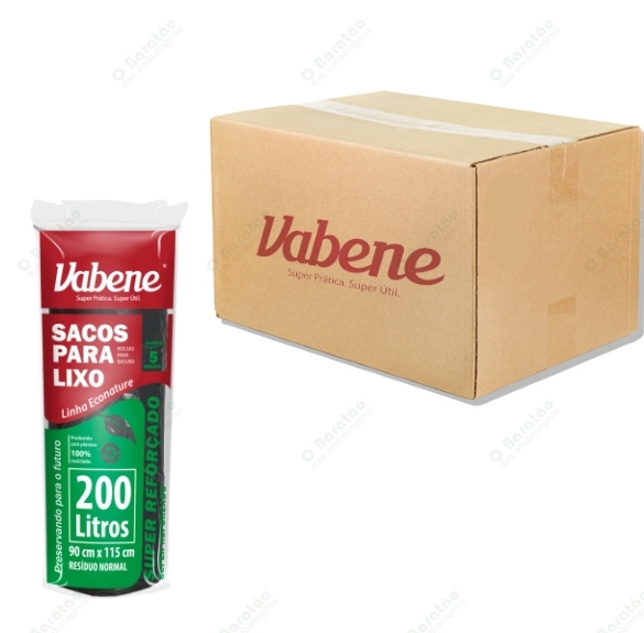 SACO LIXO 200L PRETO EXTRAFORTEVABENE