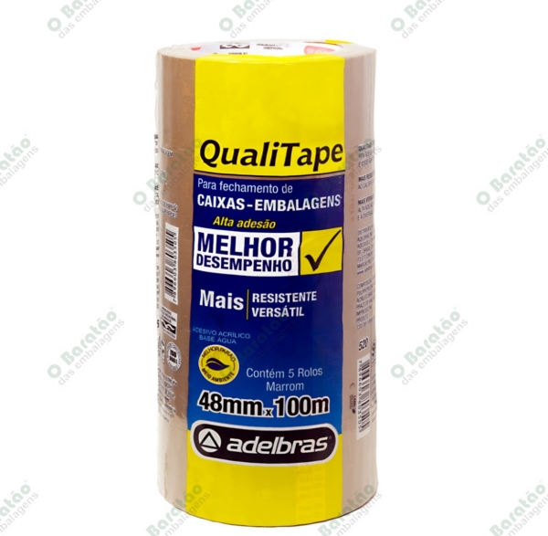 FITA QUALITAPE KRAFT 48X100 MT ADELBRAS