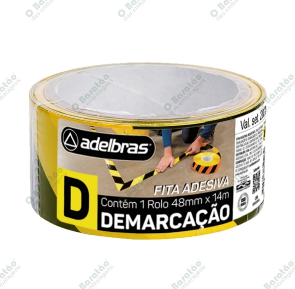 FITA DEMARCACAO AMARELA 48X14MT ADELBRAS