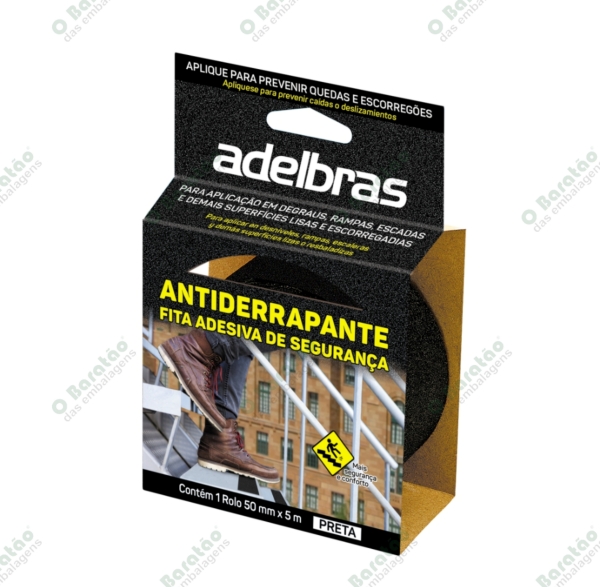 FITA ANTIDERRAPANTE PRETA 50X5M ADELBRAS