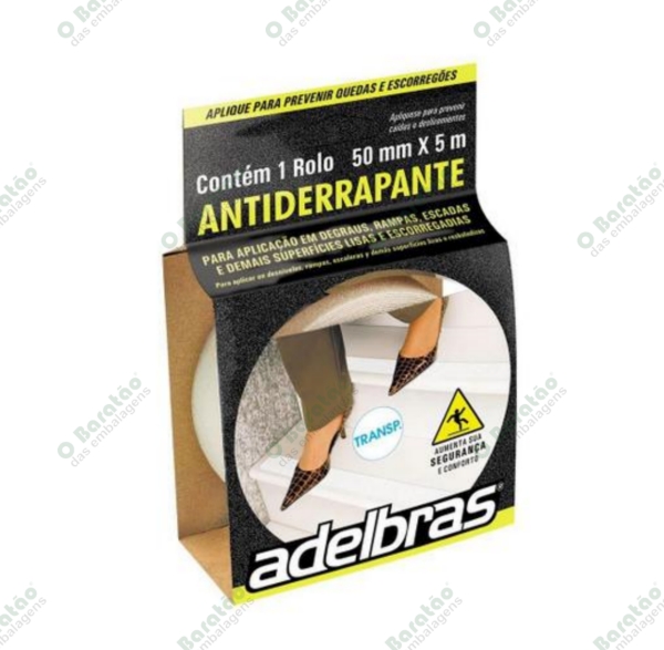FITA ANTIDERRAPANT TRANSP 50X5M ADELBRAS