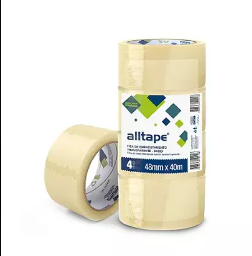 FITA ADESIVA 45X40 MTS TRANSP ALLTAPE