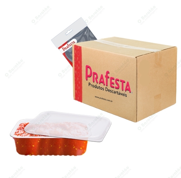 KIT POTE RETANGULAR 1000ML C/24 PRAFESTA
