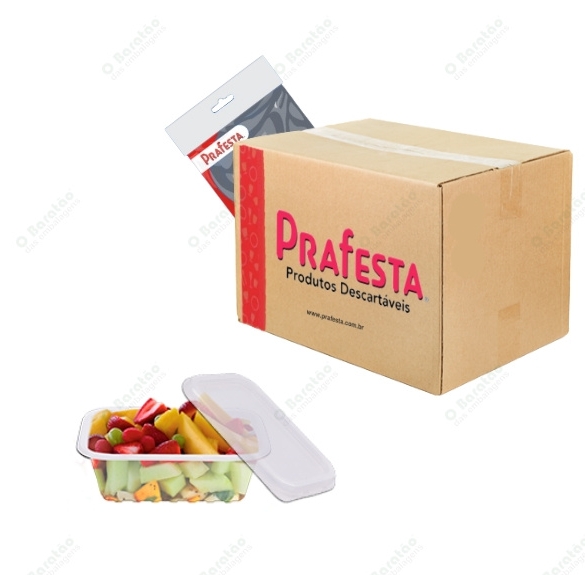 KIT POTE RETANGULAR 250ML C/24 PRAFESTA