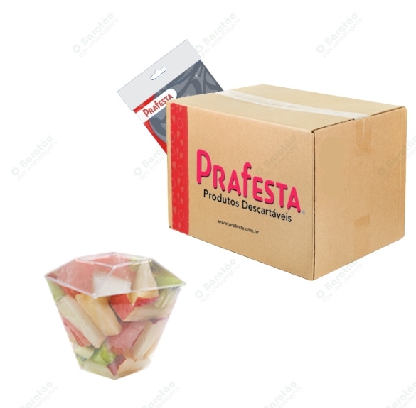 COPO QUADRATTO 150 ML C/ TAMPA PRAFESTA
