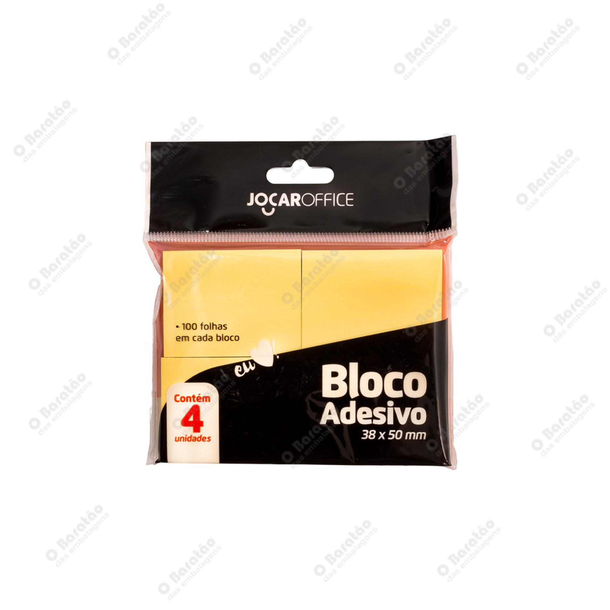 BLOCO RECADO 38X50 AMARELO 100 FLS JOCAR