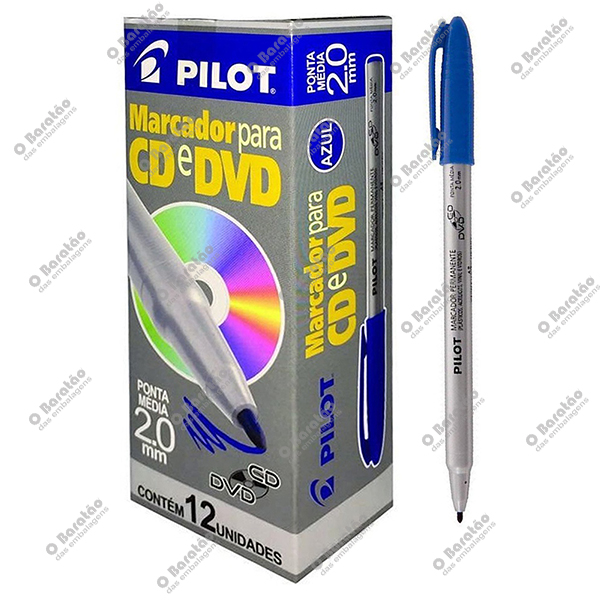 MARCADOR CD/DVD AZUL PILOT PERMANENTE