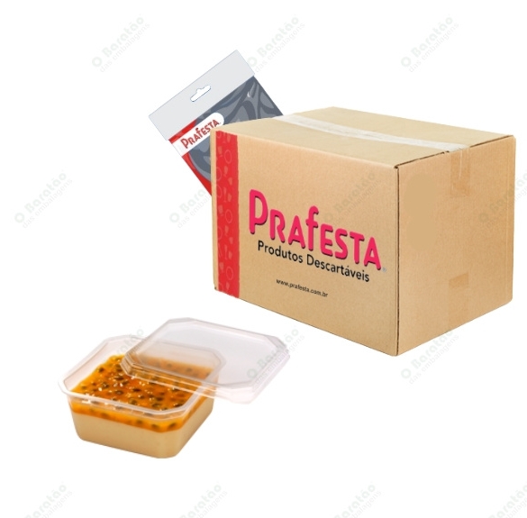 KIT POTE QUADRADO 150ML C/20 PRAFESTA
