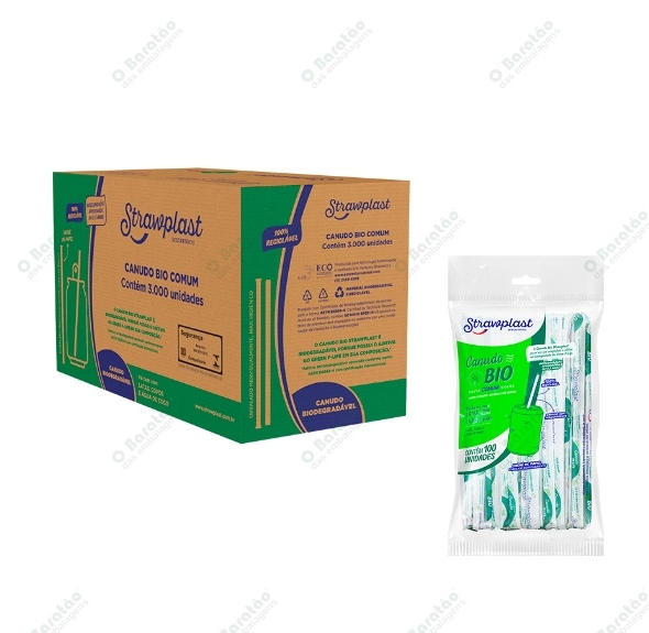 CANUDO BIO SACHE COMUM STRAWPLAST C/100