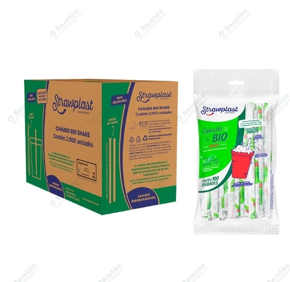 CANUDO BIO SACHE SHAKE STRAWPLAST C/100