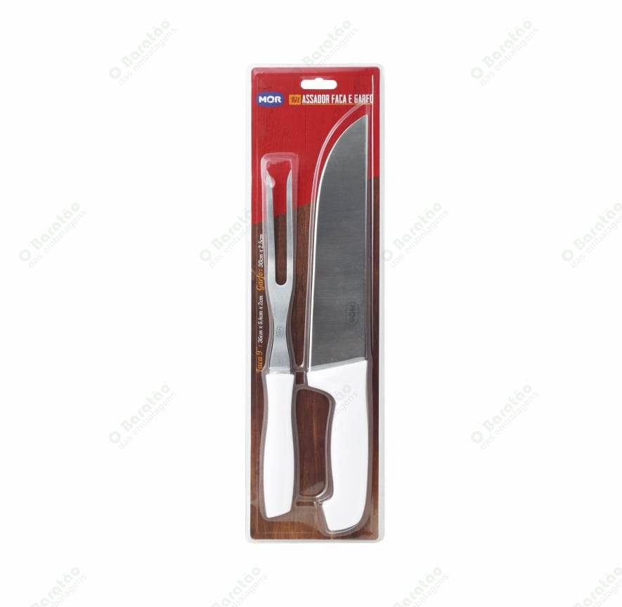 KIT ASSADOR FACA E GARFO MOR
