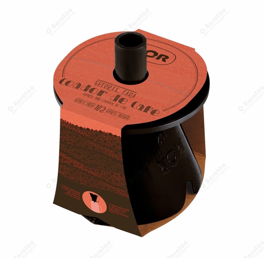 SUPORTE P/ COADOR DE CAFE PRETO MOR