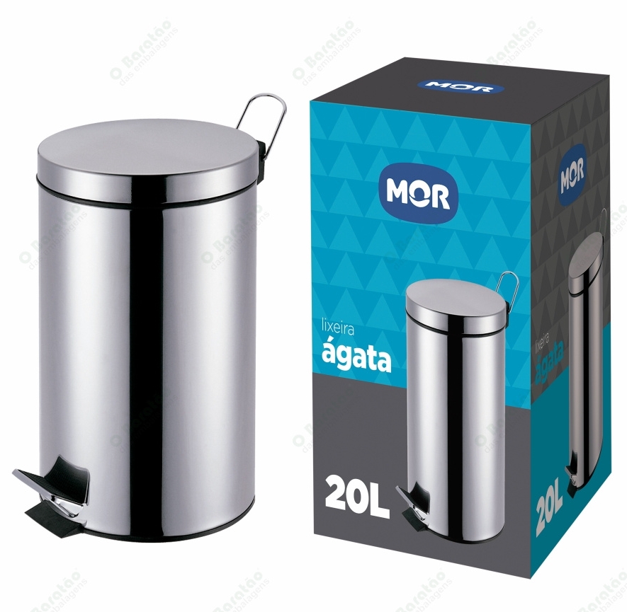 LIXEIRA AGATA C/ PEDAL - 20 L MOR