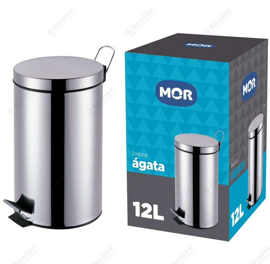 LIXEIRA AGATA C/ PEDAL - 12 L MOR