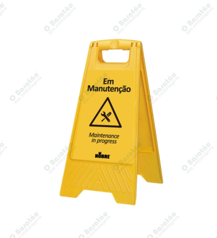PLACA SINALIZADORA EM MANUTENCAO NOBRE