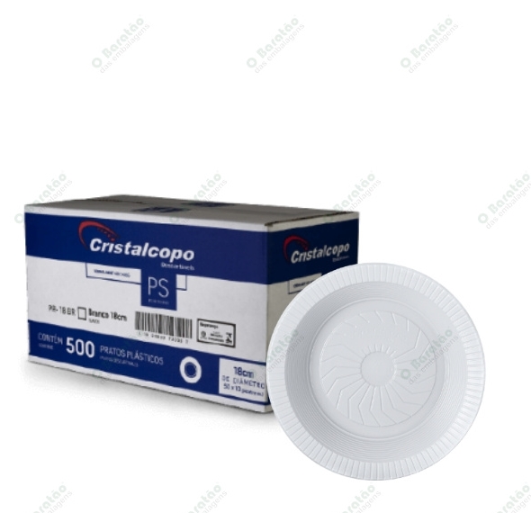 PRATO PF-18 BRANCO CRISTALCOPO C/ 10