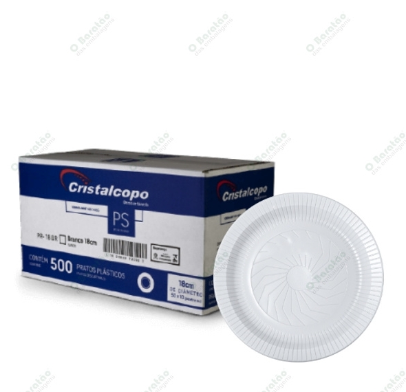 PRATO PR-23 BRANCO CRISTALCOPO C/ 10