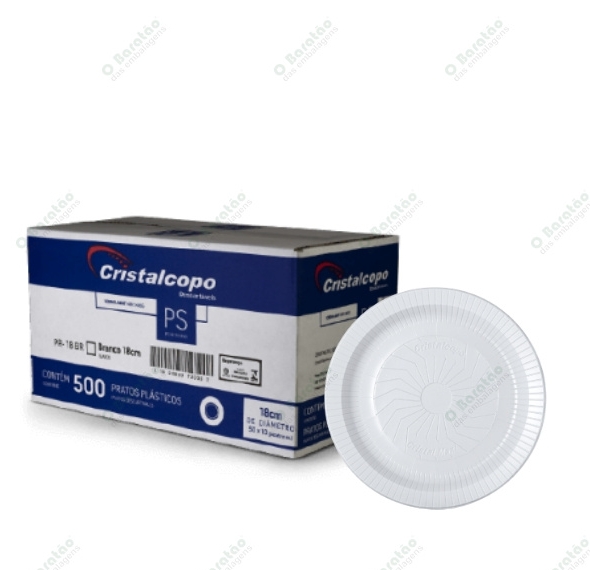 PRATO PR-21 BRANCO CRISTALCOPO C/ 10