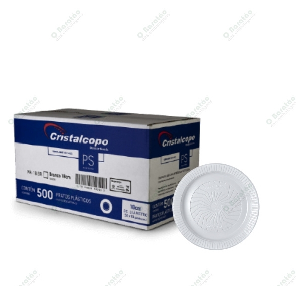 PRATO PR-15 BRANCO CRISTALCOPO C/ 10