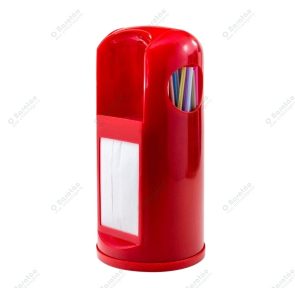 PORTA GUARDANAPO BI UTIL VERMELHO ICEPAC