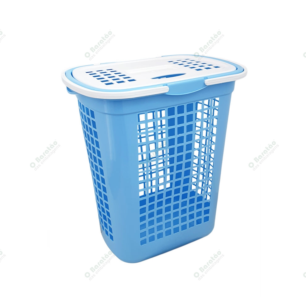 CESTO P/ROUPA 38 LTS AZUL  ARCA PLAST