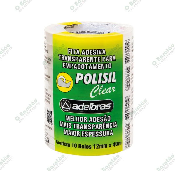 FITA ADESIVA 12X40 MT TRANSP ADELBRAS