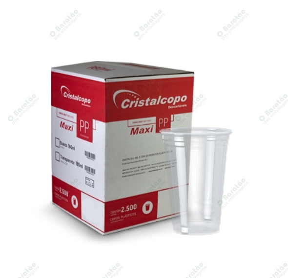 COPO 330ML PPT TRANSP LISO CRISTALCOPO