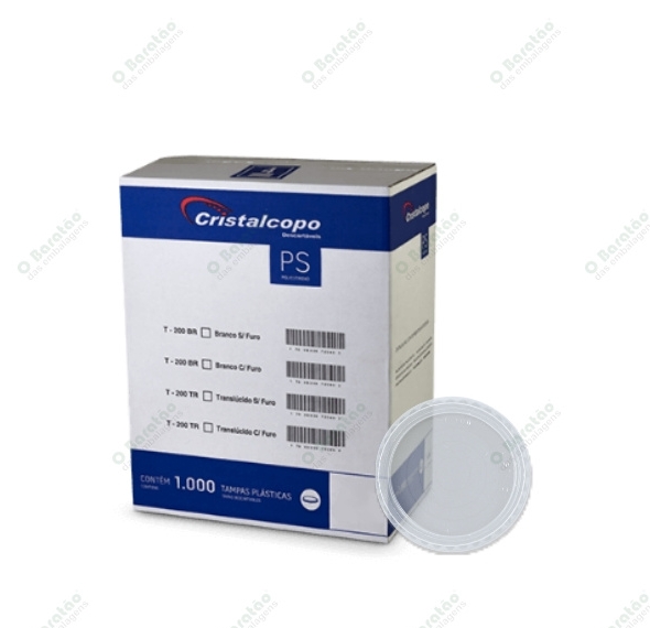 TAMPA 100 ML PS TRANSP CRISTALCOPO