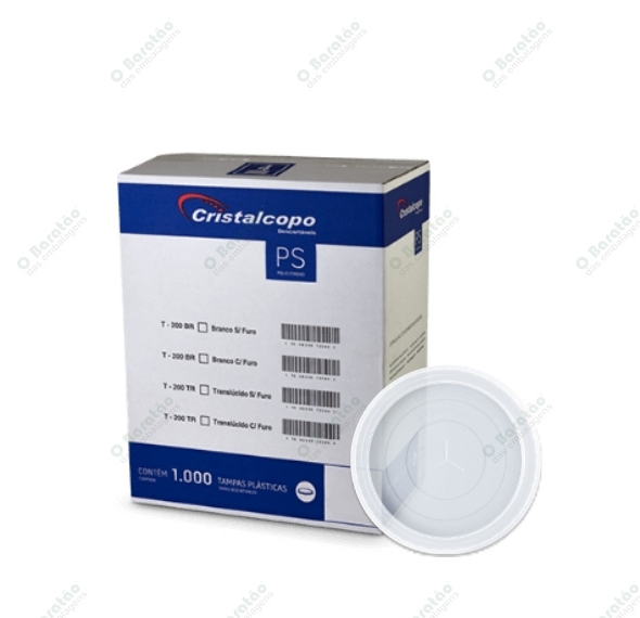 TAMPA 200 ML PS TRANSP CRISTALCOPO