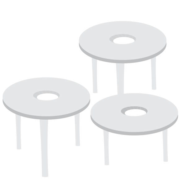 SUPORTE MESA P/ CAIXA DE PIZZA
