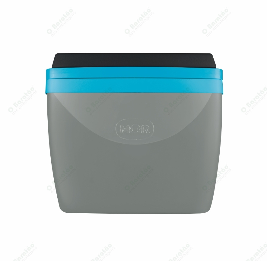 CAIXA TERMICA 06 L CINZA AZUL MOR