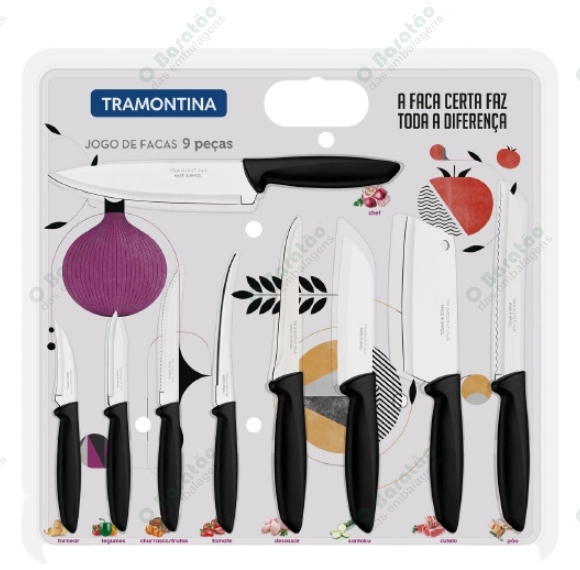 KIT GARFO/FACA C/9 PLENUS PT TRAMONTINA