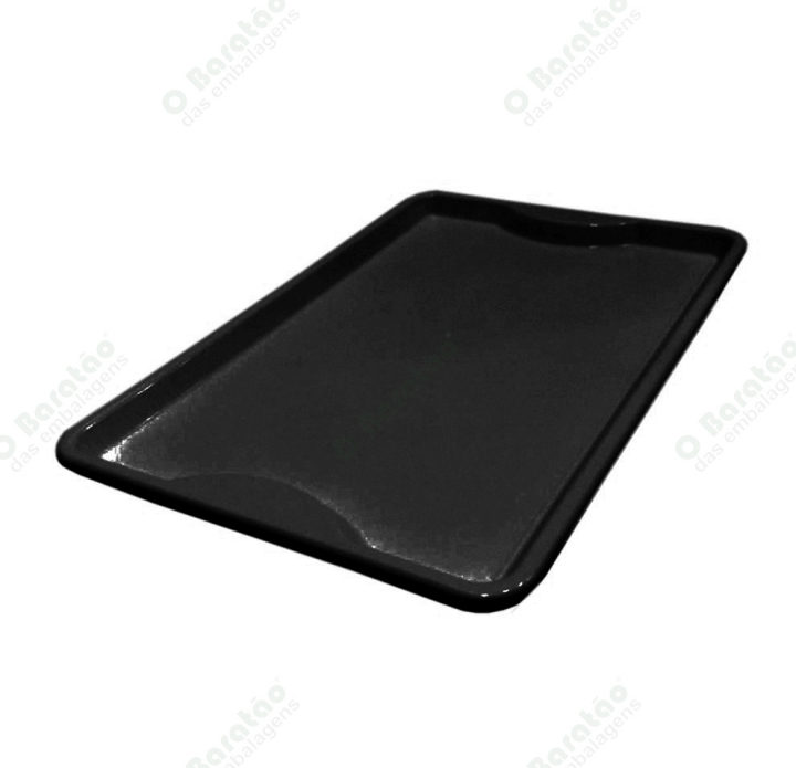 BANDEJA RETANGULAR PRETA ARCA PLAST