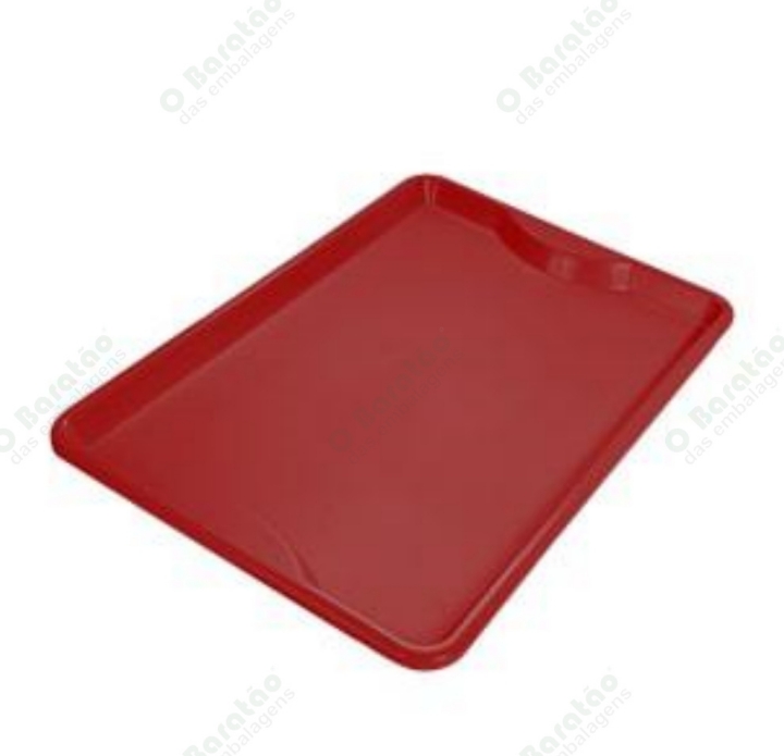 BANDEJA RETANGULAR VERMELHA ARCA PLAST