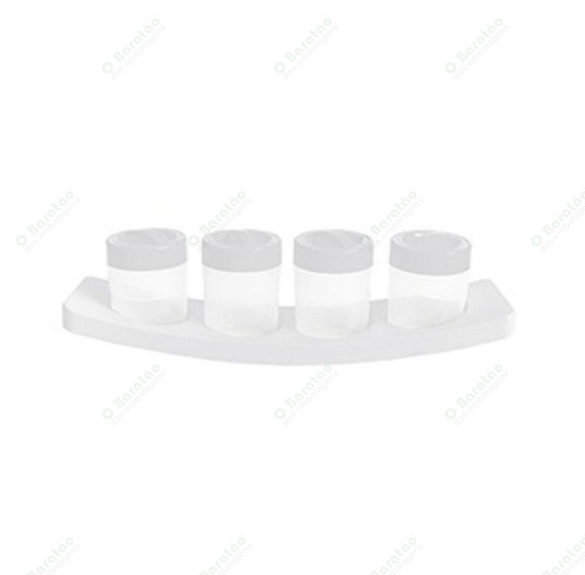 PORTA CONDIMENTO C/ 03 BRANCO ARCA PLAST