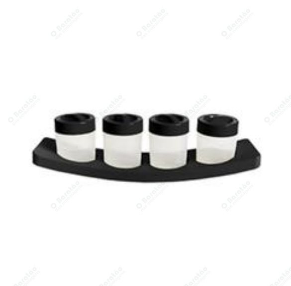 PORTA CONDIMENTO C/ 03 PRETO ARCA PLAST