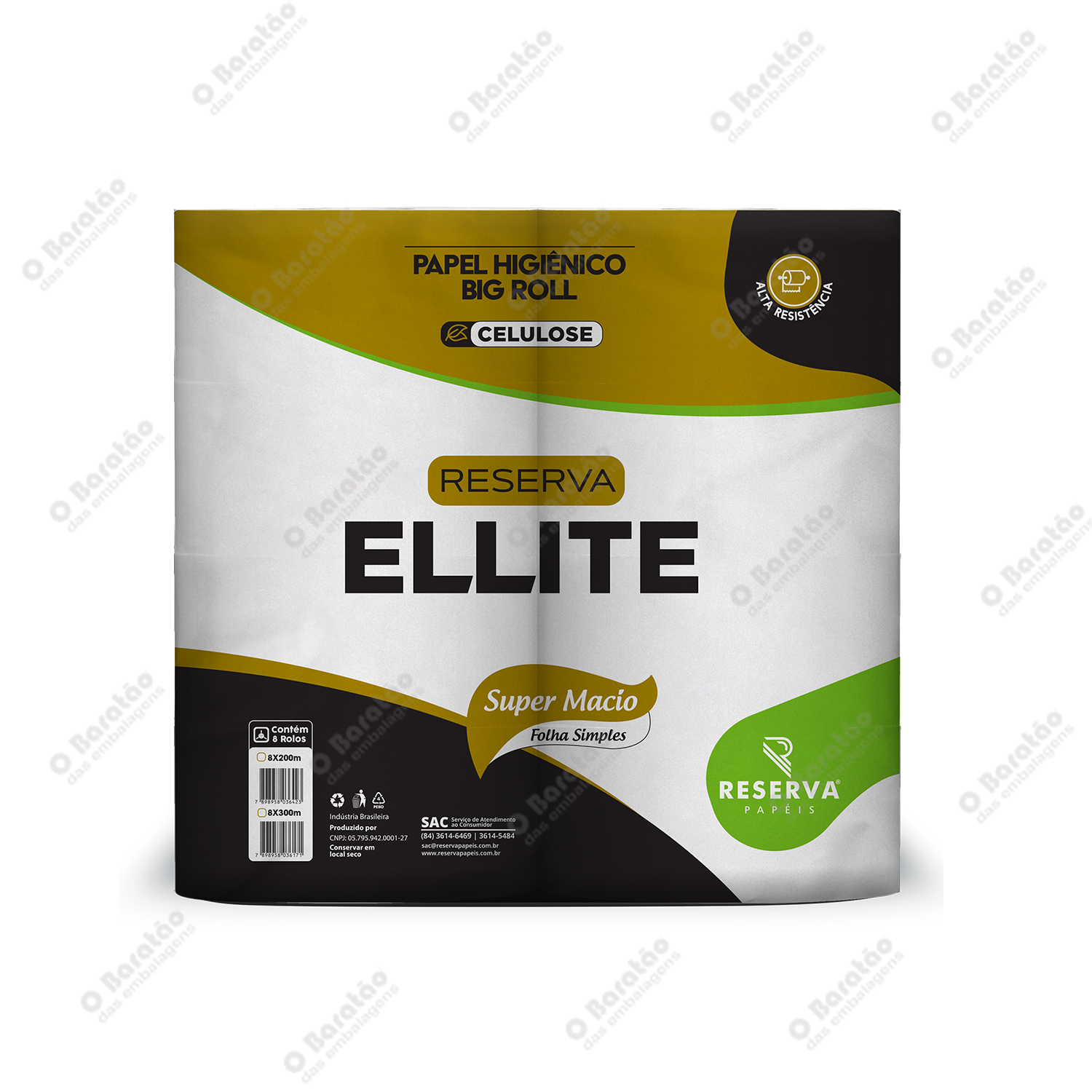 PAPEL HIGIENICO 200M 100% RESERVA ELITE