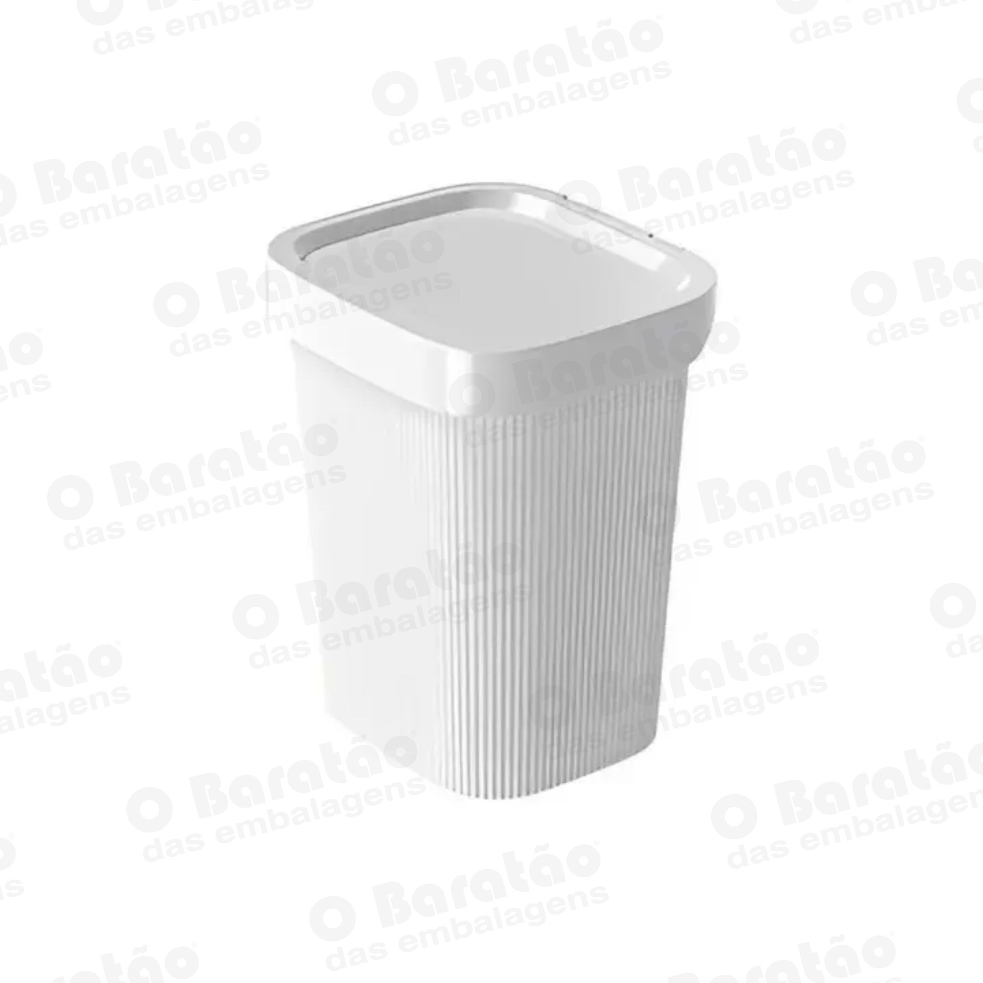 LIXEIRA CLASSIC BRANCA PLASUTIL