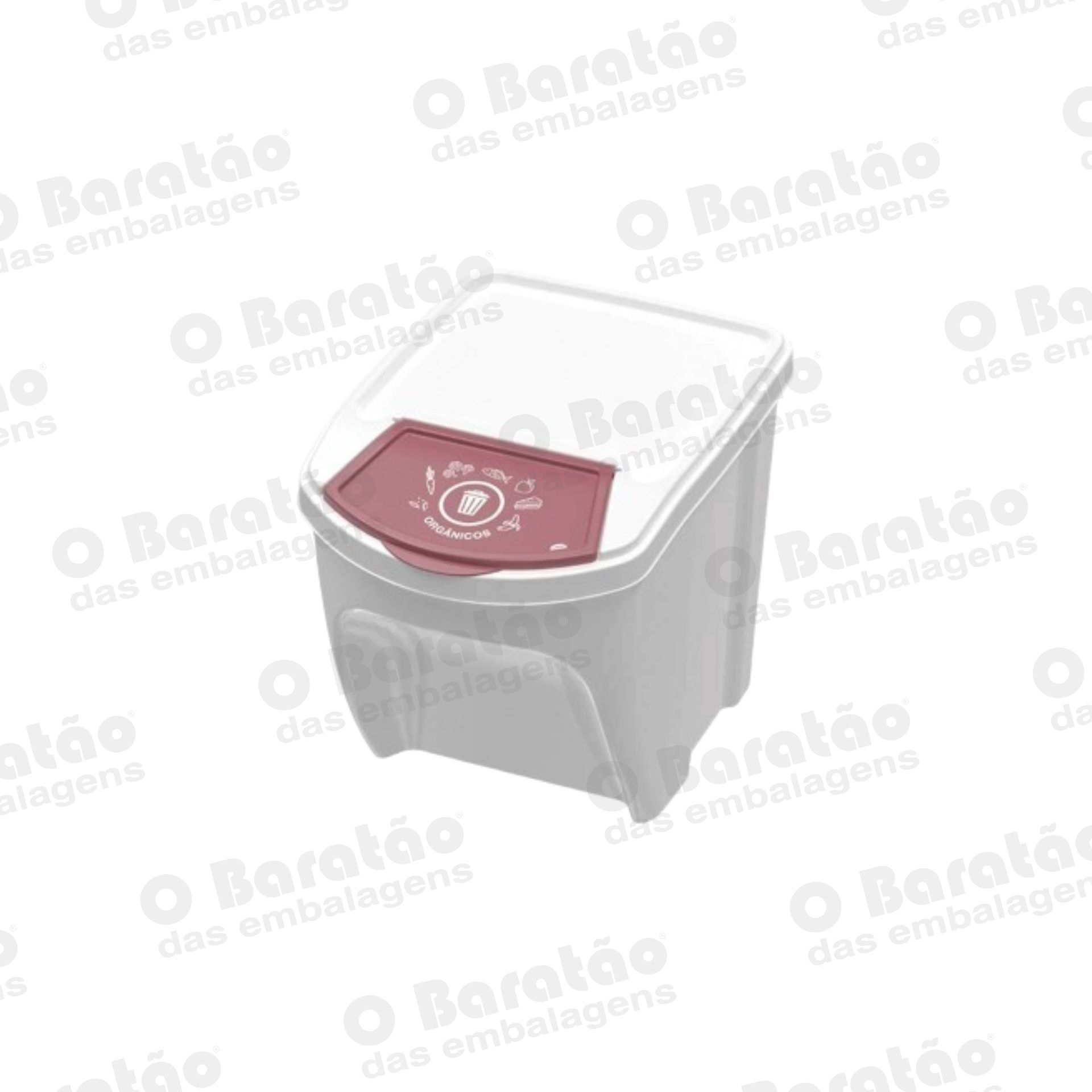 LIXEIRA EMPILHAVEL ORGANICO 20L PLASUTIL