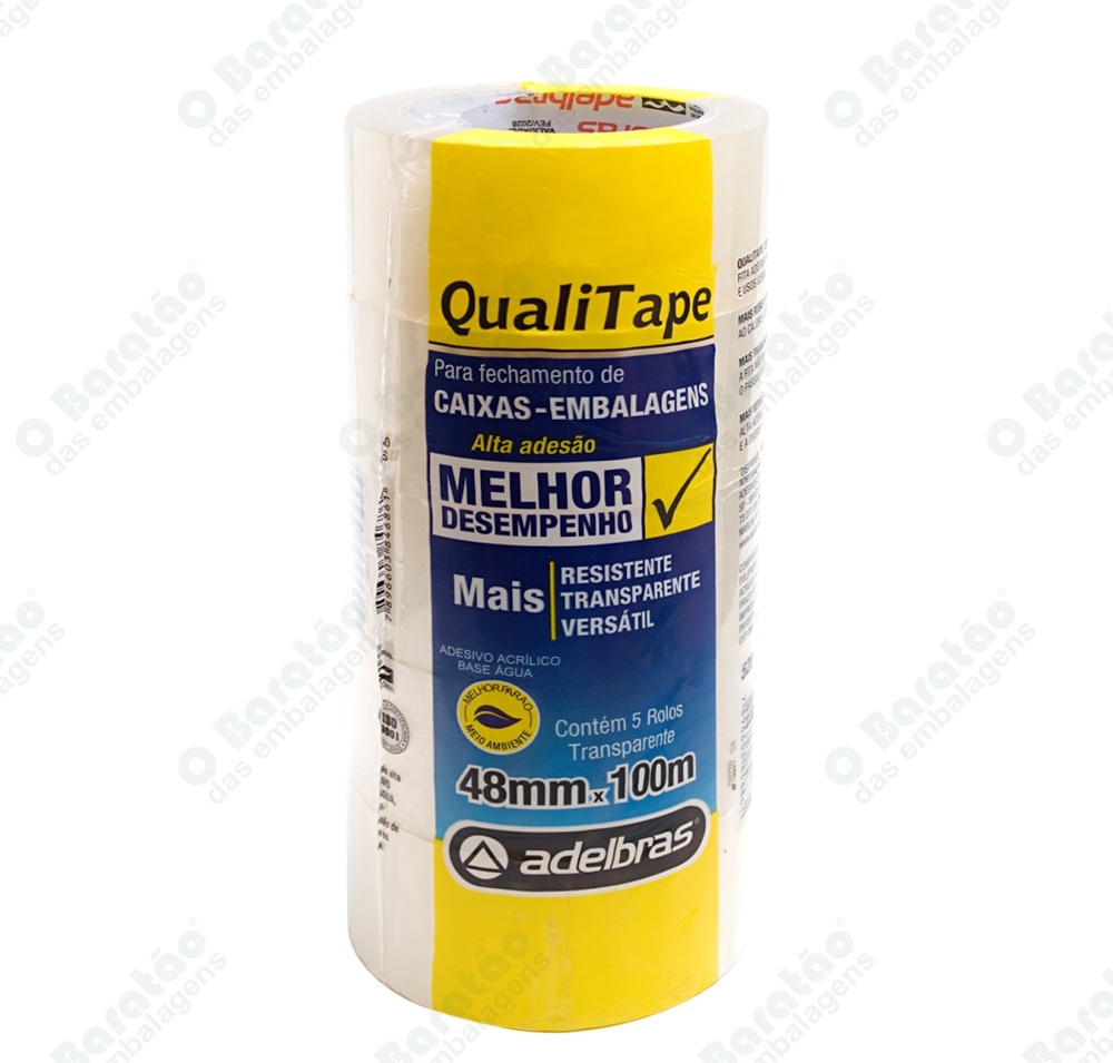 FITA QUALITAPE TRANSP 48X100 MT ADELBRAS