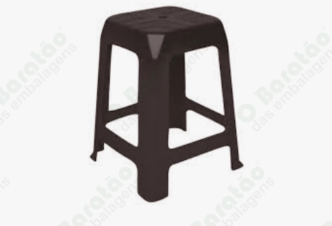 BANQUETA BESSA PRETA PLASTEX
