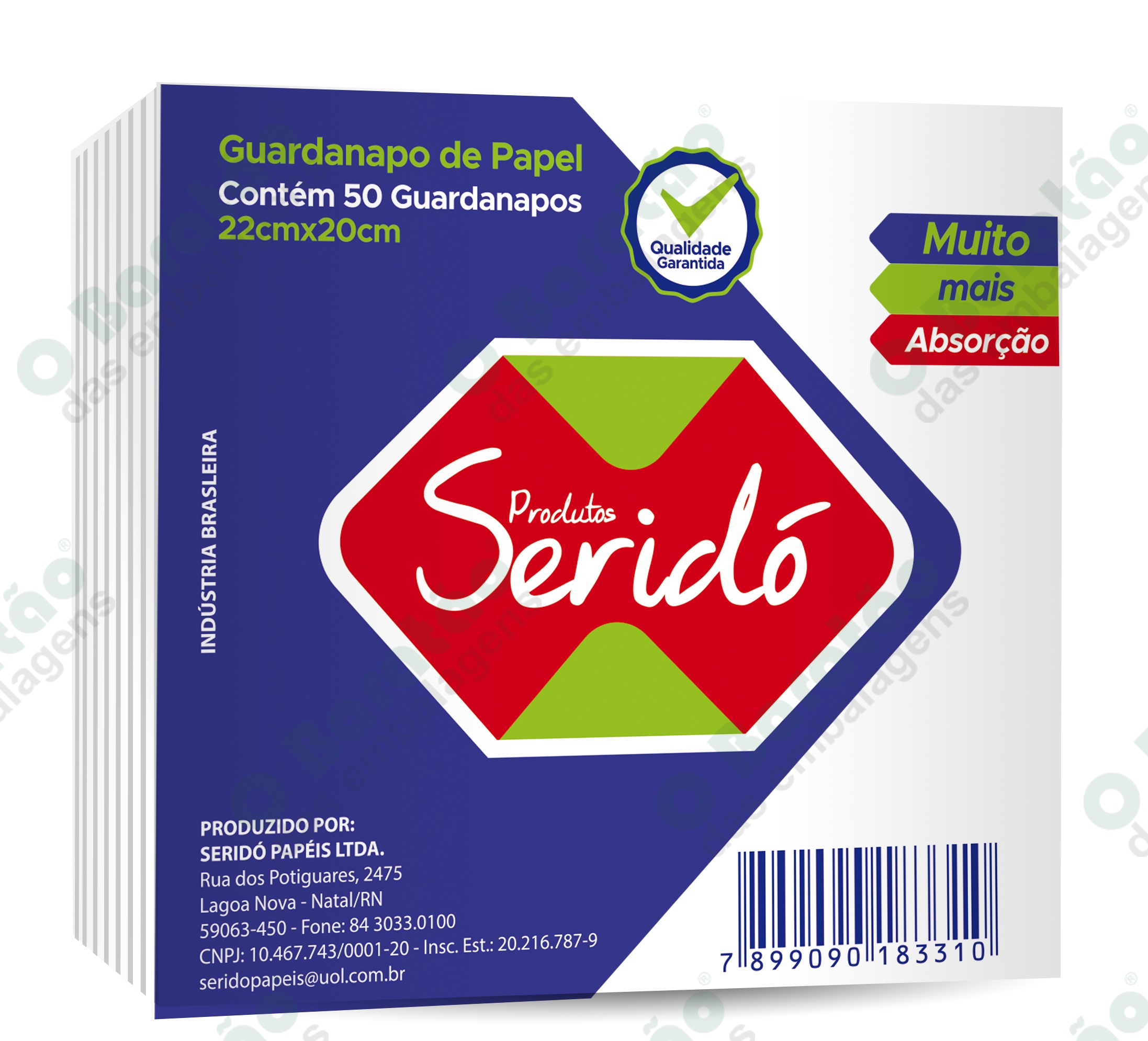 GUARDANAPO 20X22 SERIDO PAPEIS