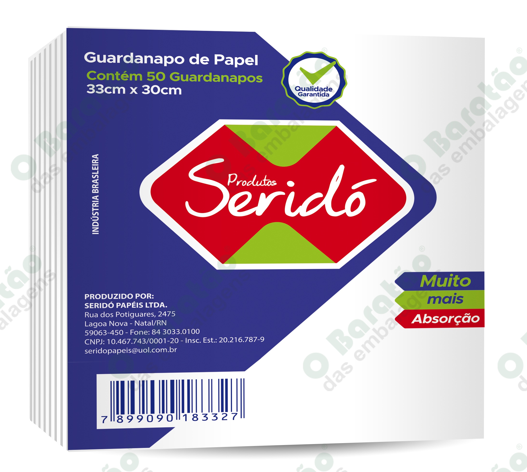 GUARDANAPO 33X30 SERIDO PAPEIS