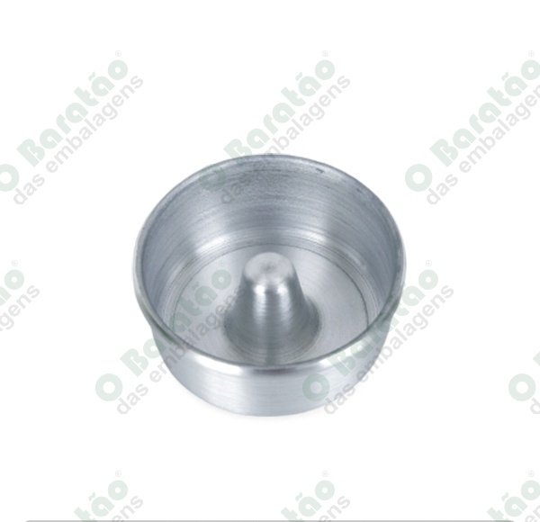 FORMA PUDIM C/TUBO 8X7 ALUMINIO CIRCULAR