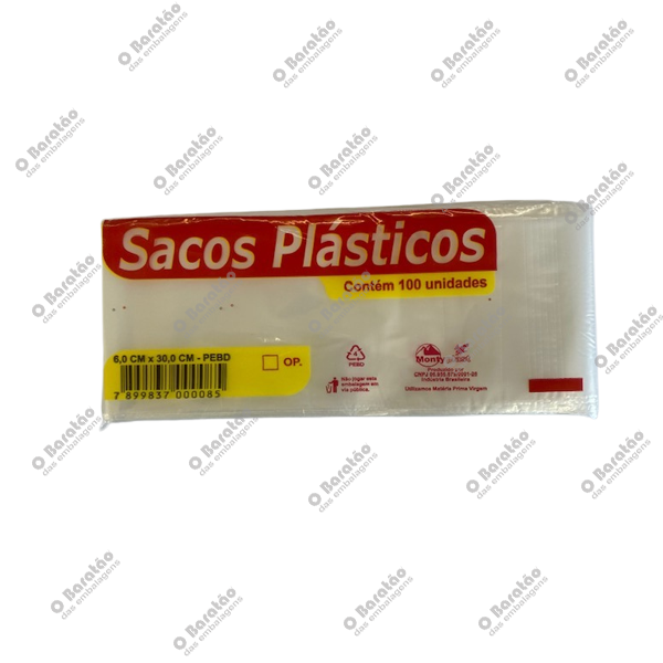 SACO PEBD 6X30 MONTYPLAST