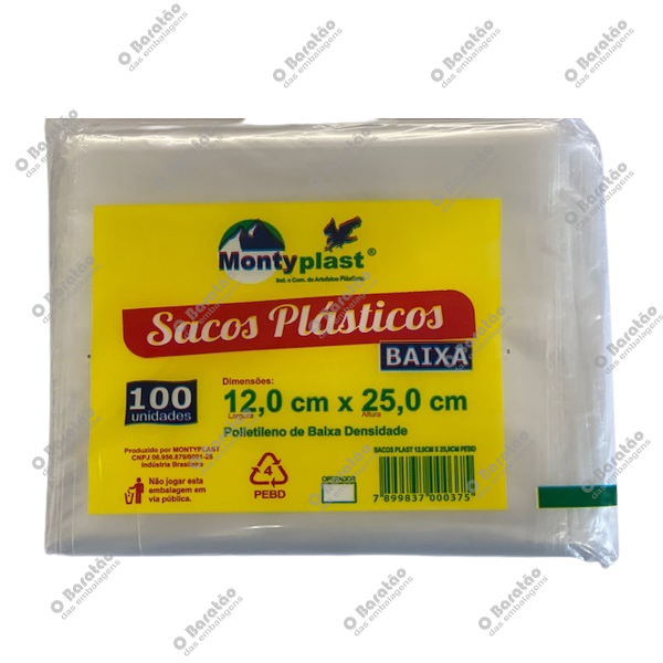 SACO PEAD 1/2 KG 12X25 MONTYPLAST